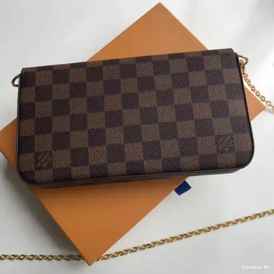 First bags ru Vuitton Felicie Pochette Louis Bag N63032 Damier 0514